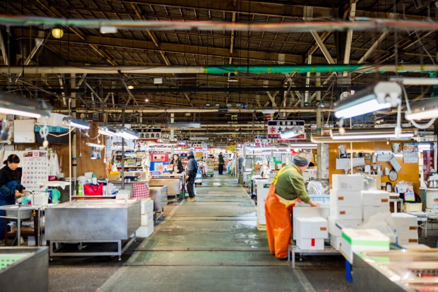 Le marché aux poissons de Shiogama
